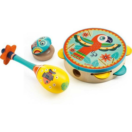 Djeco | Instrumento musical | Castañuelas, Maracas y Pandereta 