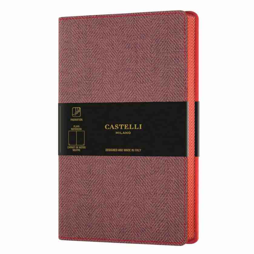 Castelli Milano | Notebook Harris A5 | Maple Red