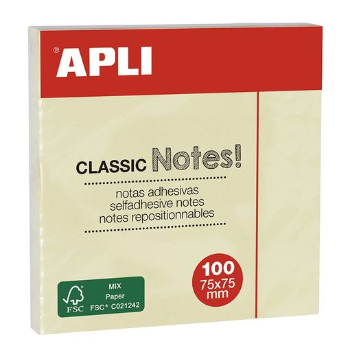 APLI | Post-it Adesivas Classic 75x75mm