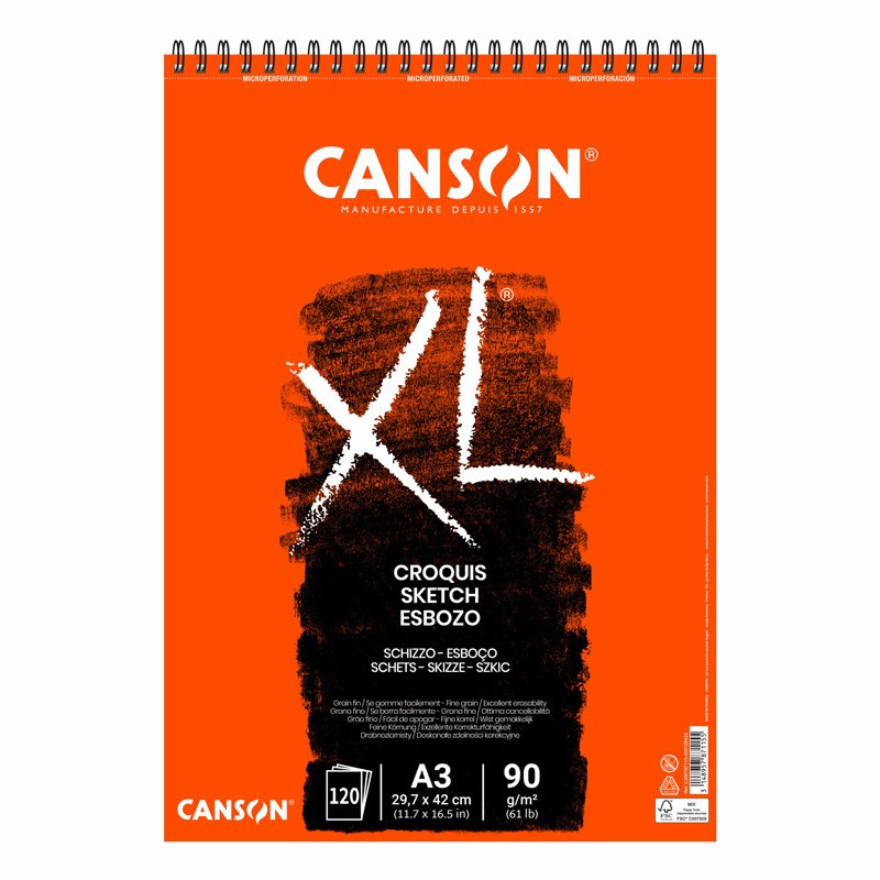 Canson | Bloque Croquis XL | 90g | A3