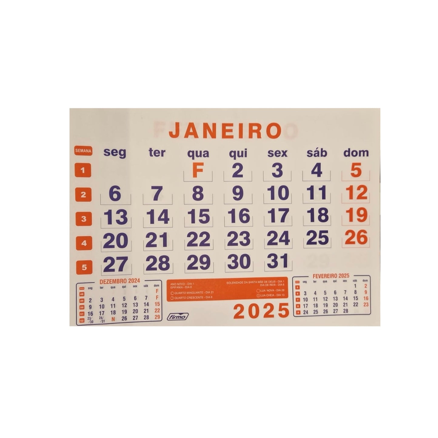 Calendario de pared Hojas mensuales | 2025