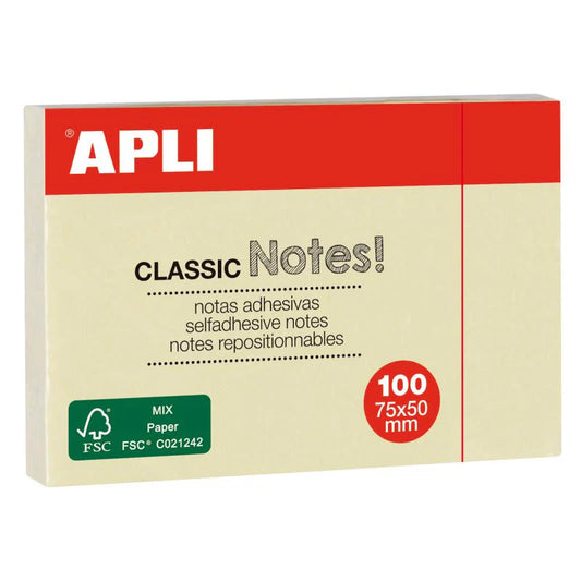 APLI | Post-it Adesivas Classic 125x75mm