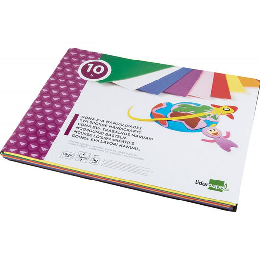 Liderpapel | Folhas Goma EVA Moosgummy Liso A4 | Multicor