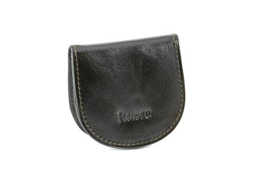 Rubre | Porta-moedas unissexo em Pele | Preto