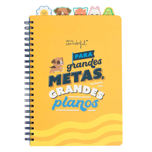 Señor maravilloso | Cuaderno A4 con separadores de solapa | Para grandes objetivos, grandes planes