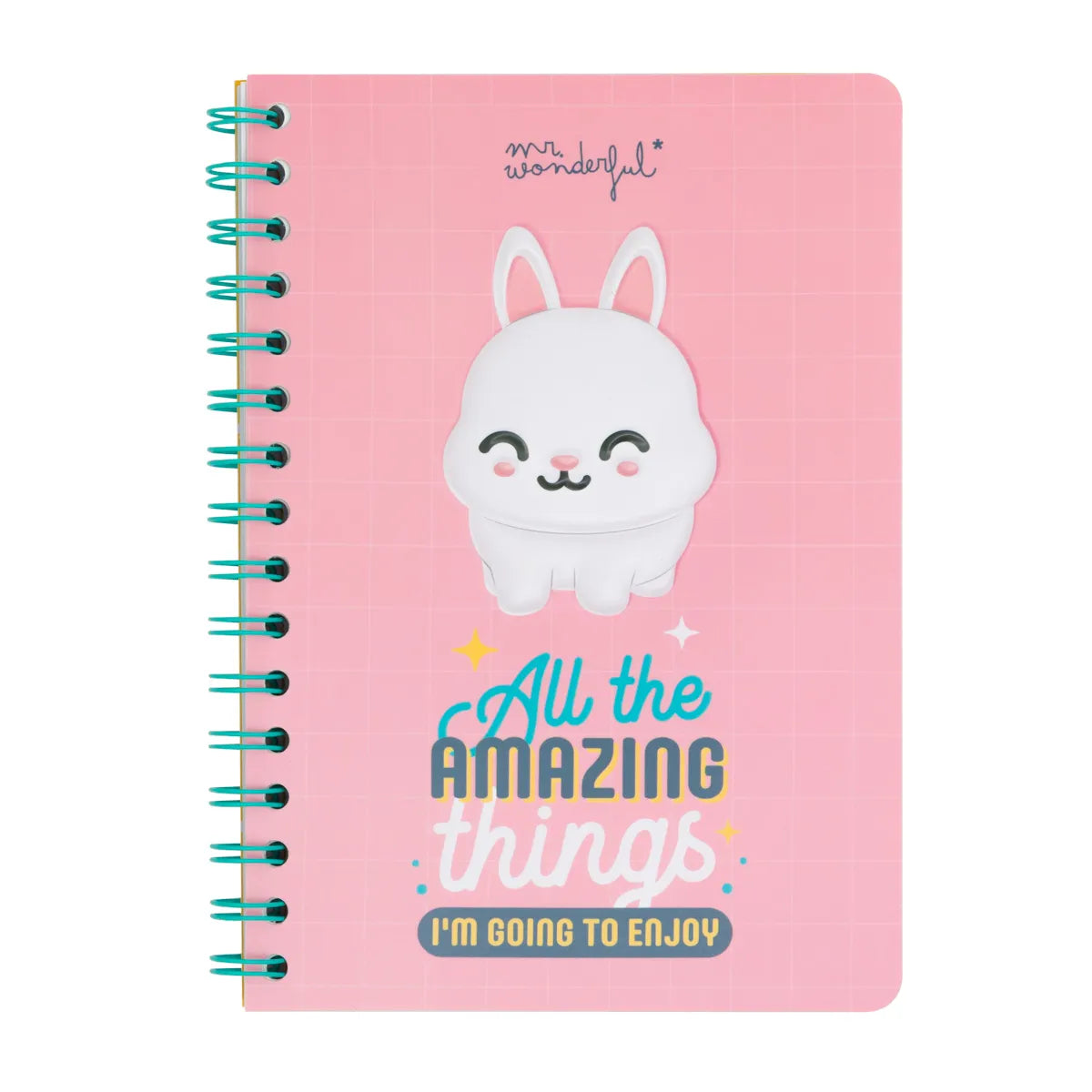 Mr. Wonderful | Caderno A5 Coelho 3D | All the amazing things I'm going to enjoy