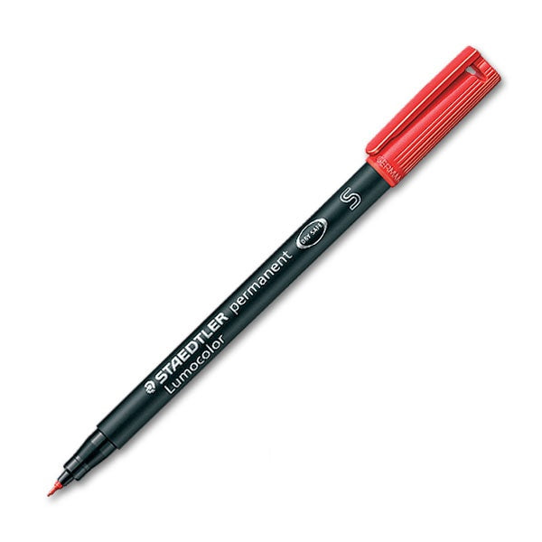 Staedtler | Marcador permanente Lumocolor Superfino | Rojo